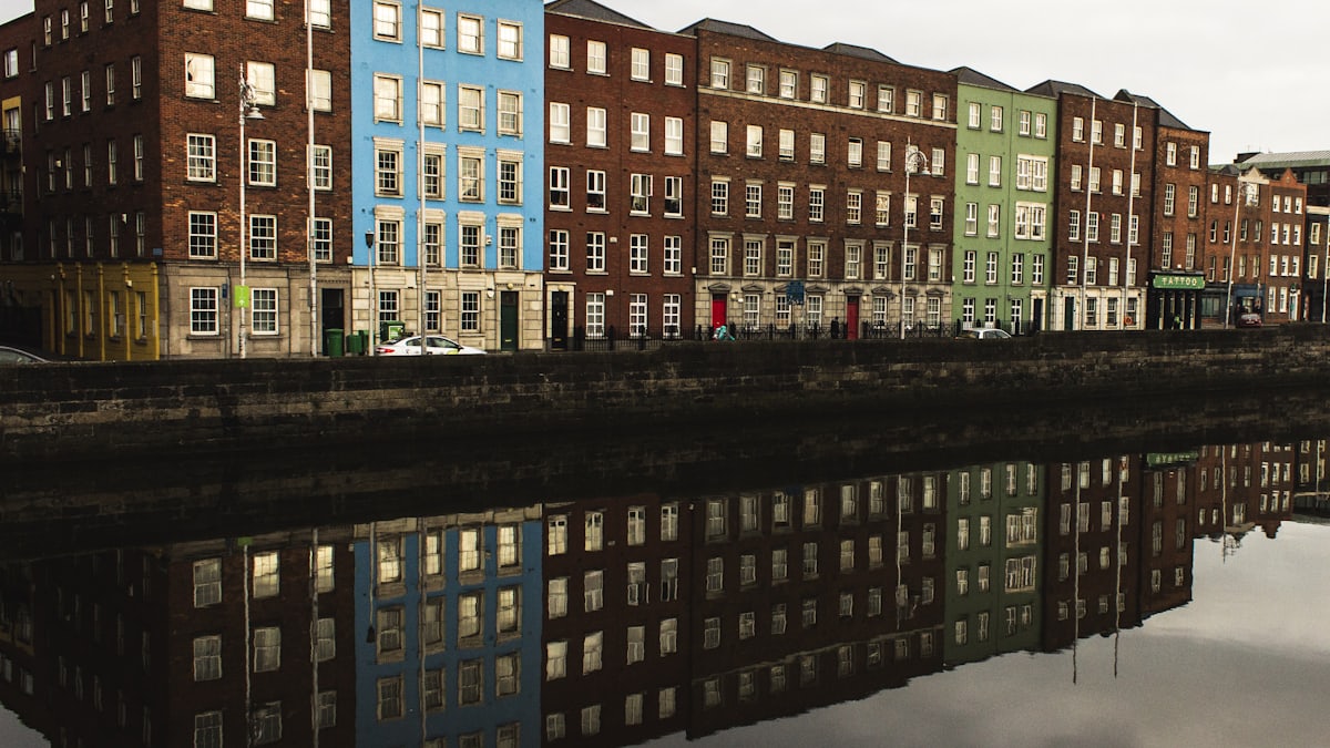 The Custom House in Dublin standing next to the River Liffey, representing public services and administration in Ireland.